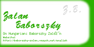 zalan baborszky business card